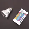 LED RGB Лампочки 16 Изменение цвета 3W Spotlights Light Bulb E27 GU10 E14 MR16 GU5.3 с дистанционным управлением 85-265V 12V