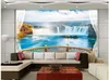 Personalizzato qualsiasi dimensione Waterfall TV murale 3d carta da parati 3d carte da parati per tv sullo sfondo