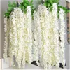 1.6メートル長い長いかなりの人工絹の花藤の谷の装飾花束ガーランドホーム飾りDHL無料