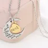 Hot sale Love Moon Couple Necklace Valentine 's Day Jewelry WFN200 (with chain) mix order 20 pieces a lot