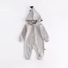 Herfst Zuigeling Baby Cartoon Dinosaurus Rompertjes Lange Mouwen Hooded Katoen Klim Kleding Jongens Meisjes Kinderen Overalls Rompertjes 13349