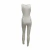 Wholesale- Women Bandage Jumpsuits 2017 Sleeveless Bodycon One Piece Outfits Long Pants White Black Sexy Rompers Womens Jumpsuit S-XL