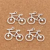 Open hart fiets fiets charms hangers 100 stks / partij 30.6x23.3mm antiek zilver mode-sieraden DIY fit armbanden ketting oorbellen L264