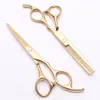 C1005 6 '' 17cm Aangepaste Logo Golden Kappers Schaar Fabriek Prijs Snijden Schaar Dunner Shears Professionele menselijke haarschaar