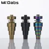 Wholesale 6 In 1 Titanium Nail Smoking Accessories Black Golden Chameleon Original Domeless Nail Colorful Ti Nails Wont Vanish for Glass Water Pipe Bong