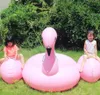 195 * 200 * 120cm jätte uppblåsbara flamingo pool leksak simma float swan söt ride-on pool simma ring för sommar semester roligt parti