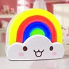 Ночные огни LED Baby Kids Rainbow Toddler Nightlight с голосовой вилкой в ​​настенной лампе