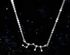 925 Sterling Silver Plated Pendant Necklace Woman Link 12 Constellations Zodiac Sign Charm Vintage Statement Jewelry Christmas Gift