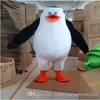 2017 nova marca Madagascar Pinguim Mascot Costume Fancy Dress Adult Size Frete Grátis