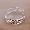 ريش ملون خاتم المجوهرات الفضية للنساء WR020 Fashion 925 Silver Band Rings3480