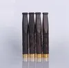 Pure black wood ebony carved wood cigarette holder copper head rod filter flat carving 8mm pipe mouth round type cigarette