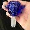 Accessori per bong a bolle satinate con faccia di animale multicolore Bruciatore a olio unico Bong in vetro Tubi Tubi per l'acqua Tubi in vetro Impianti petroliferi Fumatori con