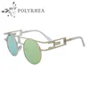 2021 gafas de sol de diseñador de marca para mujer, gafas de sol Retro con marco de Metal de alta calidad, gafas redondas geniales para hombre con caja y estuche