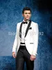 Wholesale  -  2017  - 新しいデザインShawl Colar Groom Tuxedos Slim Fit Brideroomウェディングドレスプロムスーツボーイフレンドブレザー（ジャケット+パンツ+ネクタル）