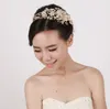 Pearls Wedding Crown Tiaras With Plant Pattern Cheap Bridal Headpiece Flowers Crown Headband Vintage Gold Baroque Crowns For Party6899953