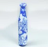 METTLE vente de pipe en céramique longueur 78MM personnalité pipe à fumer en porcelaine bleue et blanche 4103-1