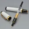 Promotion Luxury Bohemies Classical Fountain pen Black and White Resin Diamond inlay clip Office Writing ink pens with Germany Serial Number