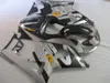 Motorcykel Fairing Kit för Suzuki GSXR1000 00 01 02 Silver Black Fairings Set GSXR1000 2000 2001 2002 OT06