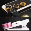 LED Fill Light 4 in 1 Kit fotocamera per telefono cellulare con clip Fisheye 198 gradi Fisheye 0,4 Grandangolo 15 Obiettivo macro Mini clip Selfie universale