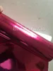 Migliore qualità estensibile rosa rosso cromo specchio pellicola di avvolgimento del vinile per auto styling foil bolla d'aria formato libero: 1.52 * 20 m / roll (5ft x67ft