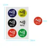 6pcs / set NFC 태그 스티커 13.56MHz ISO14443A Ntag213 NFC 스티커 모든 NFC 활성화를위한 범용 Lable Ntag213 RFID 태그