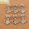 Te Pot Big Hole Beads 100st/Lot 23.2x15.3mm Antique Silver Dangle Fit European Charm Armelets smycken DIY B405