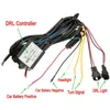 الصمام drl النهار الجري ضوء التتابع تسخير تحكم على قبالة باهتة سيارة drl النهار تشغيل أضواء DC 12V 30W وظيفة التوجيه متزامن