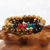 En gros Livraison Gratuite 12 pcs/lot 10mm Naturel Oeil De Tigre Rond Pierre Perles Bracelet Bijoux Vente Chaude Pour Femmes et Hommes Cadeau