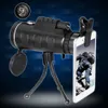 Dag en nacht Vision HD 40x60 Handheld Optische Monoculaire Outdoor Camping Hunting Telescope Zoom met Compass Statief Telefoon Clip MOQ: 30PCS