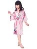2017 Летние девушки павлин Rayon шелковый халат ночная одежда ночной белье ночная белье пижама сатинировка кимоно платье PJS халат платье 6 шт. / Лот # 4030