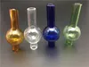 Universal Color Colored Glass Bubble Carb Cap Okrągły Kopuła Kulkowa dla XL Grube Quartz Thermal Banger Paznokcie szklane Rury wodne, Oil DAB Platformy