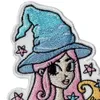 Brand New Witch Brodé Iron-On Patch Halloween Broderie Femmes Chemises Patch Vêtements Tissu Badges Couture Patch Emblème Livraison Gratuite