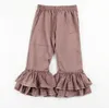 14 färger ruffle byxor baby barn leggings ruffled byx flickor solida rufsade bomullsbengar julbyxor vinter flicka 17 år7028767