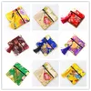 Bronzing Blomma Liten Silk Brocade Väska Zipper Presentförpackning Tassel Kina Coin Purses Smycken Armband Bangle Storage Pouch Bröllop Favoriter