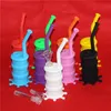 Ny Mini Silicone Bong Water Pipes Glass Bongs Dab Oil Rig Silicone Bubble Water Bong Hookah Colorful