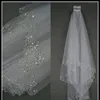 Voiles de mariée Cathédrale Royale Élégante Dentelle Bordée Cristal Strass Peigne De Mariage Voile De Mariée Exquis Voile De Perles À La Main