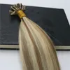 100strands 100gset مسبقًا ريمي البشري امتداد الشعر الكيراتين كيراتين u تلميح الشعر امتداد balayage أومبير شعر بني أشقر Highli1450159