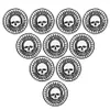 10 pezzi Skull Punk badge patch per abbigliamento ferro ricamato patch applique ferro sulle toppe accessori per cucire per vestiti fai da te DZ-356