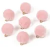 100pcs/lot Plush Fake Rabbit Fur Hair Ball Beads Charms Pendant for Earring Jewelry Making 15mm