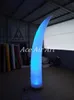 Cono inflable de curva de iluminación RGB colorido atractivo para evento de boda en Francia viene con soplador de base y control remoto