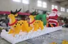 6m Christmas Display Inflatable Santa Claus Driving Inflatable Reindeer Sleigh