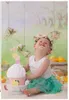 Sfondi per pittura digitale Baby Bellissimo paesaggio primaverile Prati verdi Fiori rosa Fondali per bambini per studio fotografico
