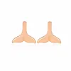Selling New Cute Whale tail Earring Silver Gold Rose Gold Color Copper Material Earrrings Studs Kids Grils Summer Fashion Jewe164l