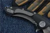 Speciale aanbieding uitstekende kwaliteit Flipper vouwmes D2 Satin Blade G10TC4 Titaniumlegering Handvat EDC Pocket Map Messen Tactische Knifes