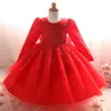 Hela spädbarnsflickor Dopklänning Juldräkter Baby Girl Princess Dresses 1 Year Birthday Kids Princess Party Dress Girl4754346