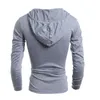 Partihandel - Varumärke Kläder 2017 Mode Hooded T-shirts Sportkläder Solid Slim Långärmad T-shirt Bomull Casual Hip Hop T Shirt Homme