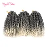 drop shipping Extension de cheveux synthétiques Malibob 8 "3Pcs / set 90g 1B 27crochet tresses Twist pour les femmes noires Kinky Curly marlybob Hair