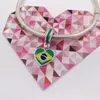 Andy Jewel 925 Silver Beads Brazil Heart Flag مع مينا يناسب قلادة أساور باندورا الأوروبية لتصنيع المجوهرات 791911enmx