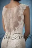 Vintage Full Lace Wedding Dresses Sheath V Neck Cap Sleeves Sweep Train High Quality Dubai Bridal Gowns