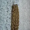 Brazilian virgin hair honey blonde curly micro bead hair extensions 100g micro ring human hair extensions 1g/s 100s micro loop 1g curly